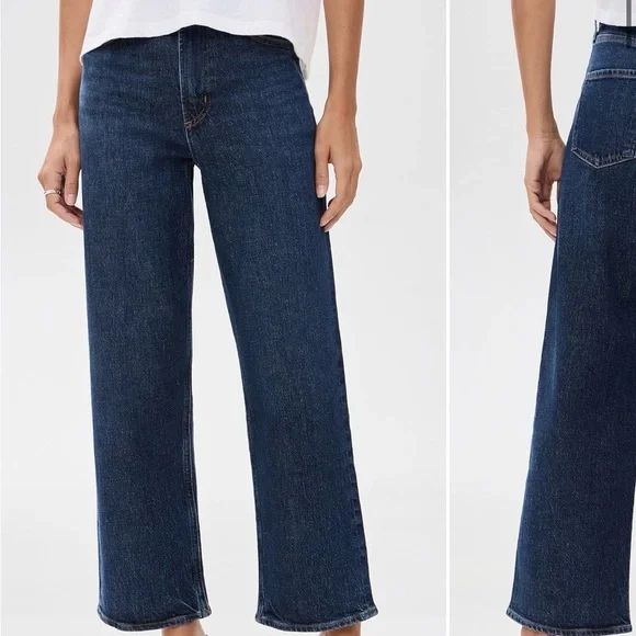 AGOLDE Ren: High Rise Wide Leg Jeans in Echo. Size 29 EUC